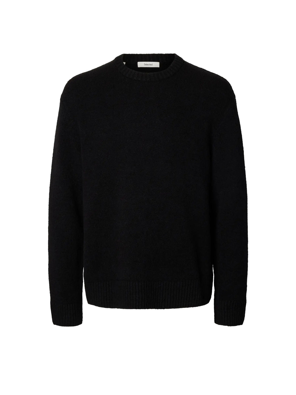 Selected SLMAlex LS Knit Rlx Crew Neck Noos Nero