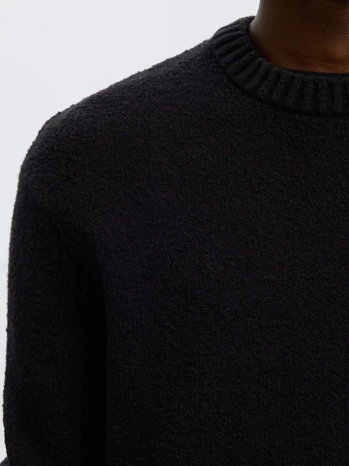 Selected SLMAlex LS Knit Rlx Crew Neck Noos Nero
