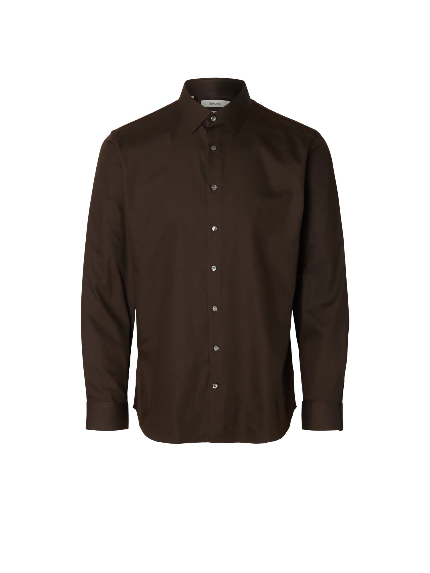 Selected Camicia SLMFILIP Performance Slim Marrone