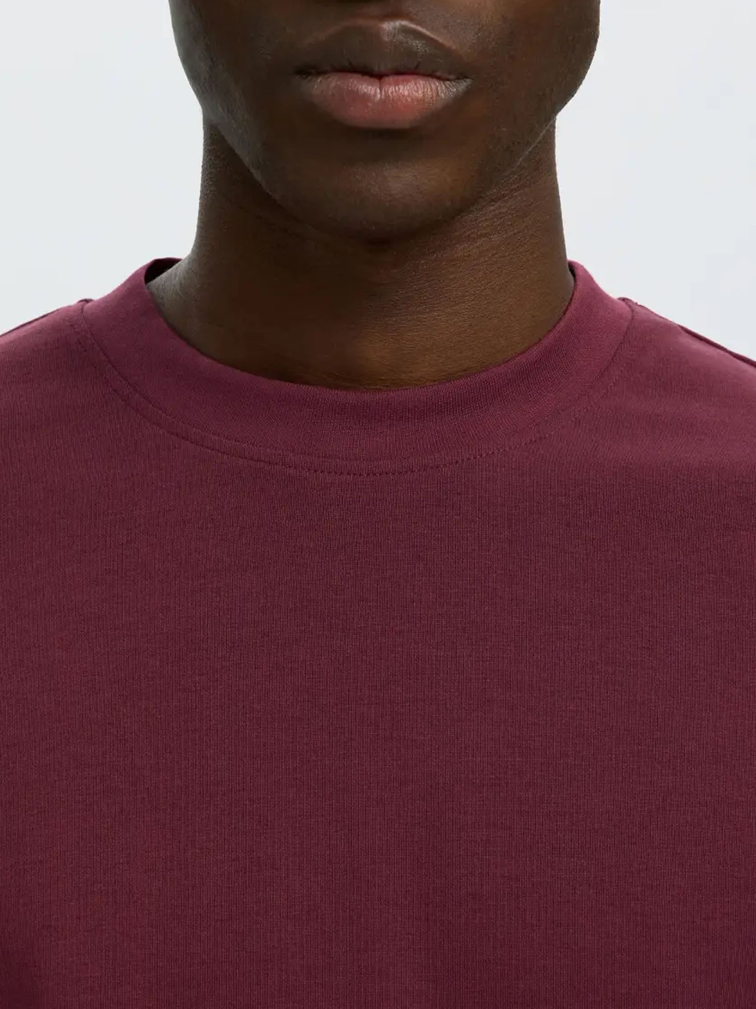 Selected T-shirt Oscar Bordeaux