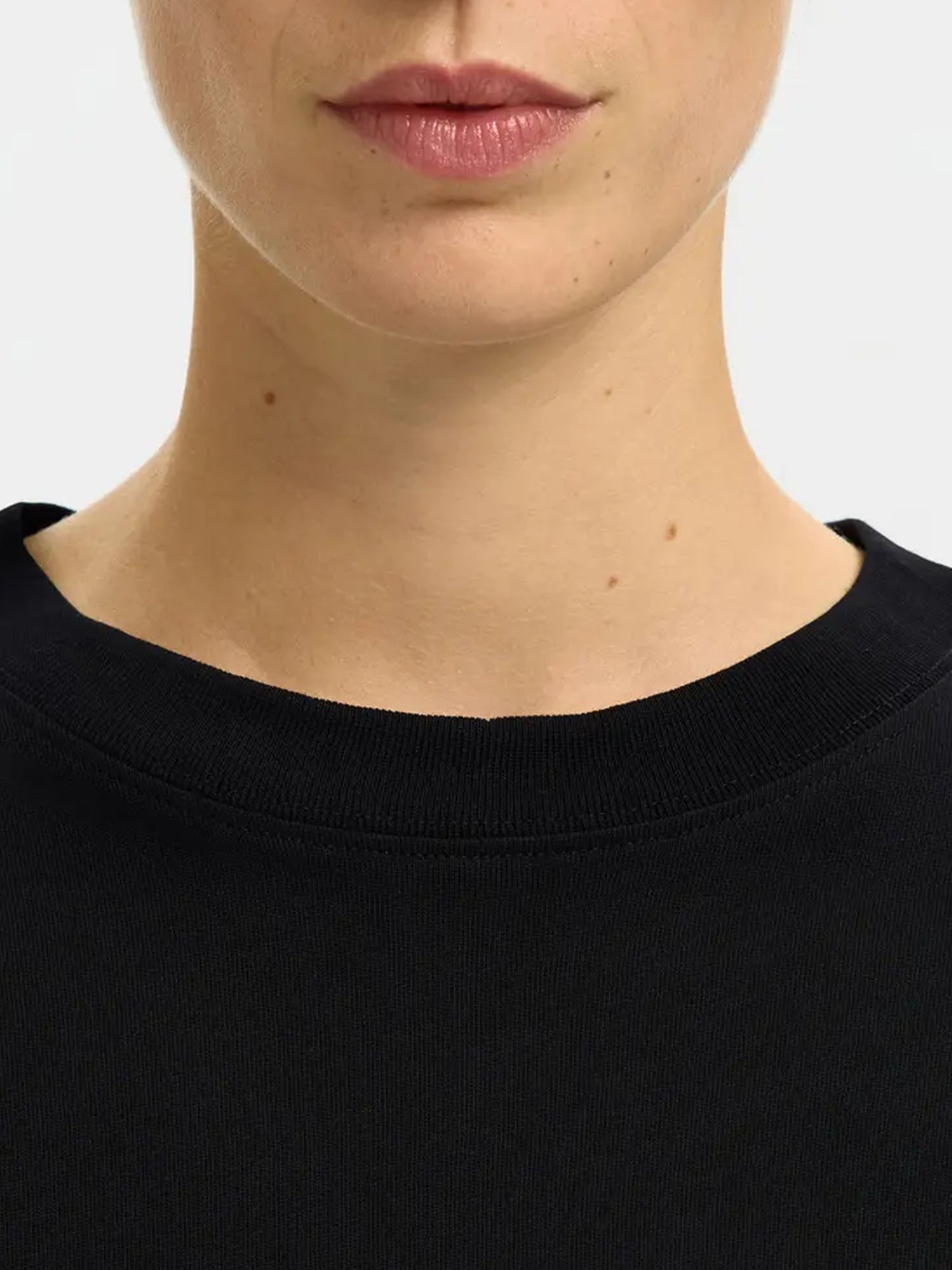 Selected T-shirt SLWCOLWOMAN Oversized Nero