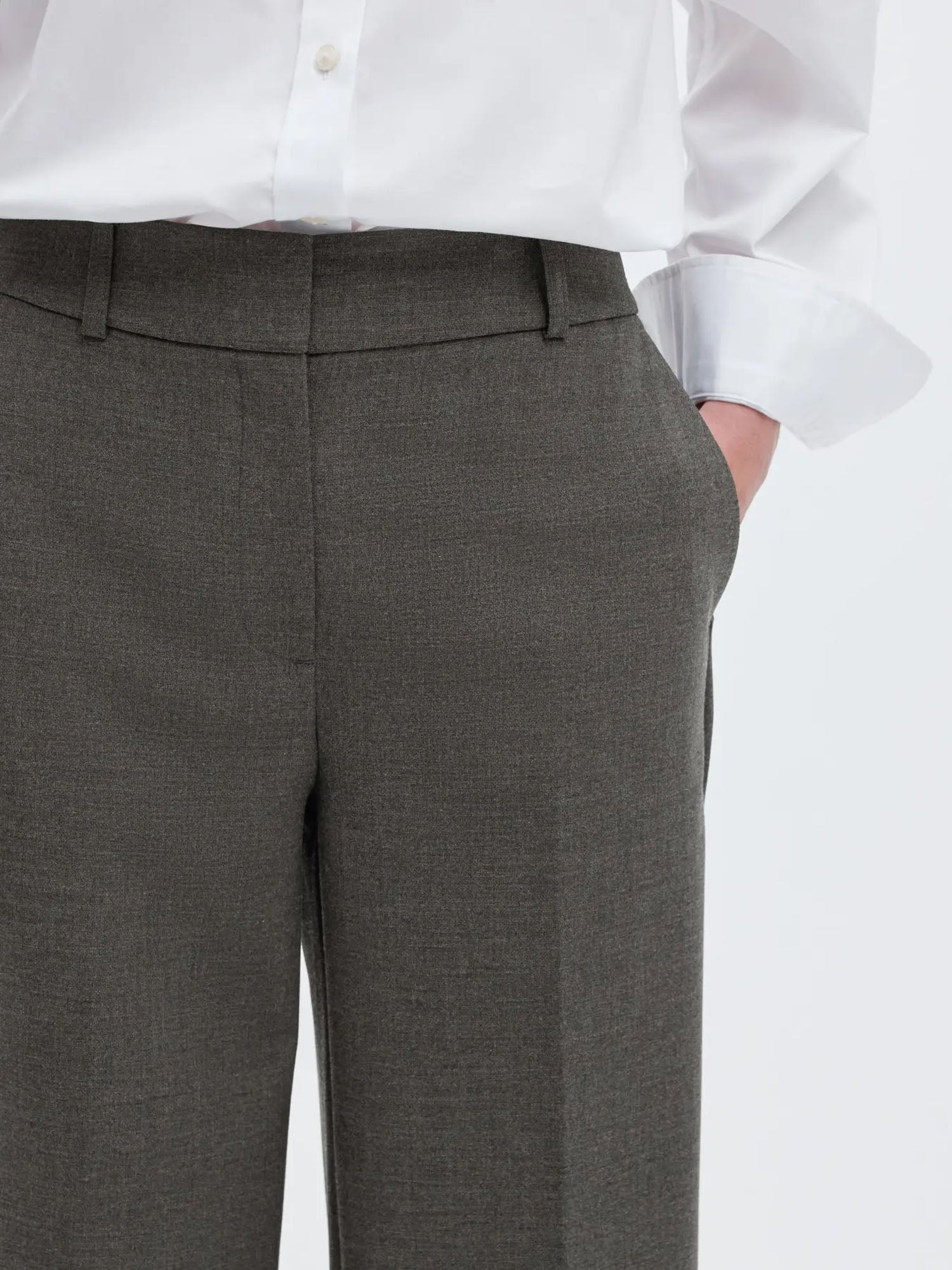 Selected SLWRita MW Wide Pant Grigio