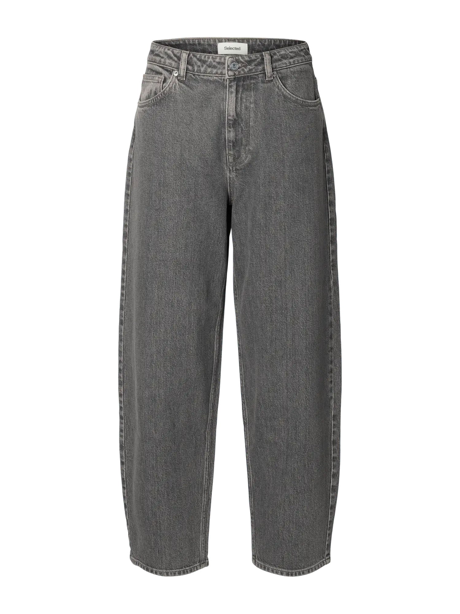 Selected SLWBarrel Bea-Kori HW Jeans Grigio