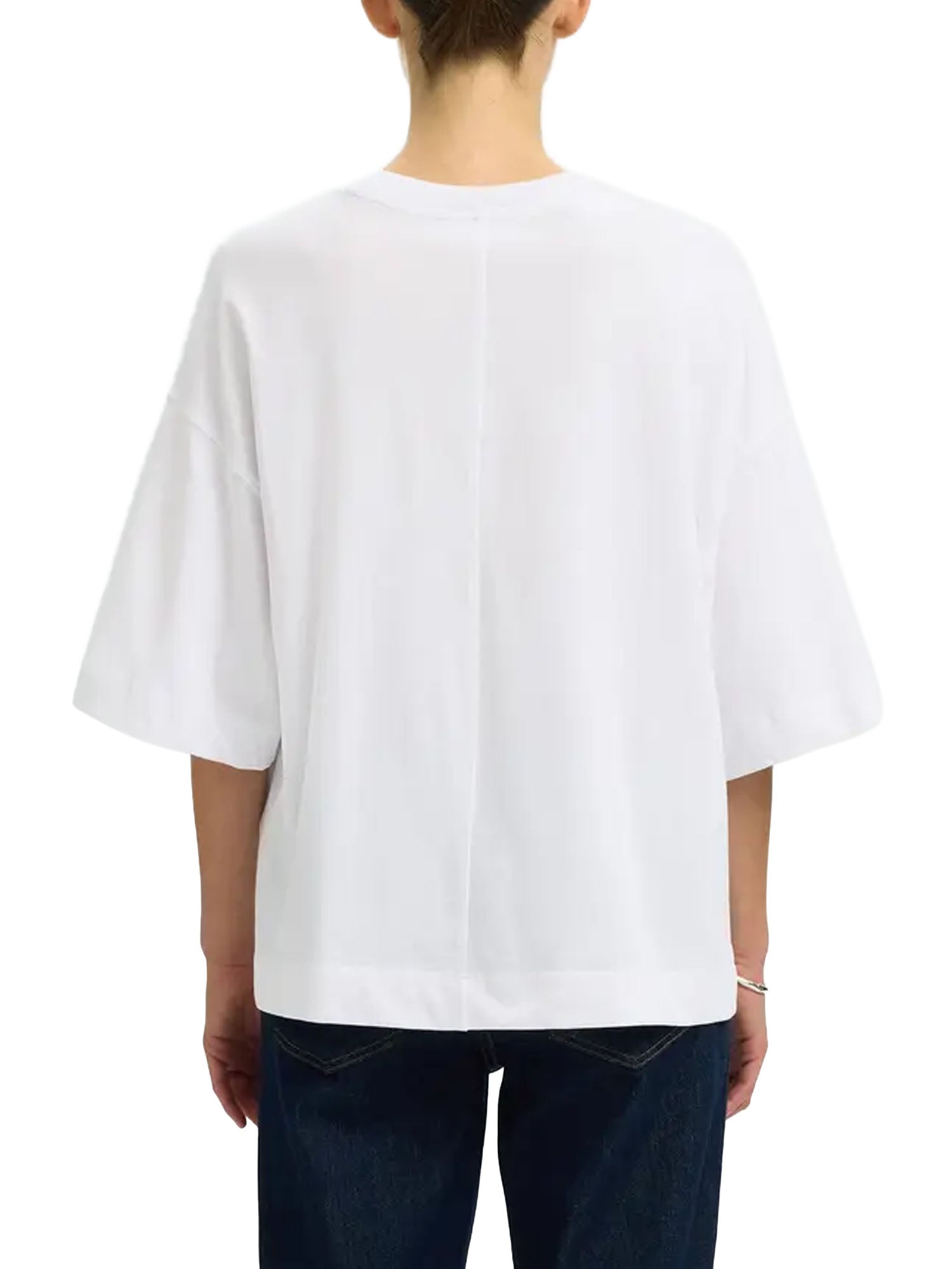 Selected T-shirt SLWCOLWOMAN Oversized Bianco
