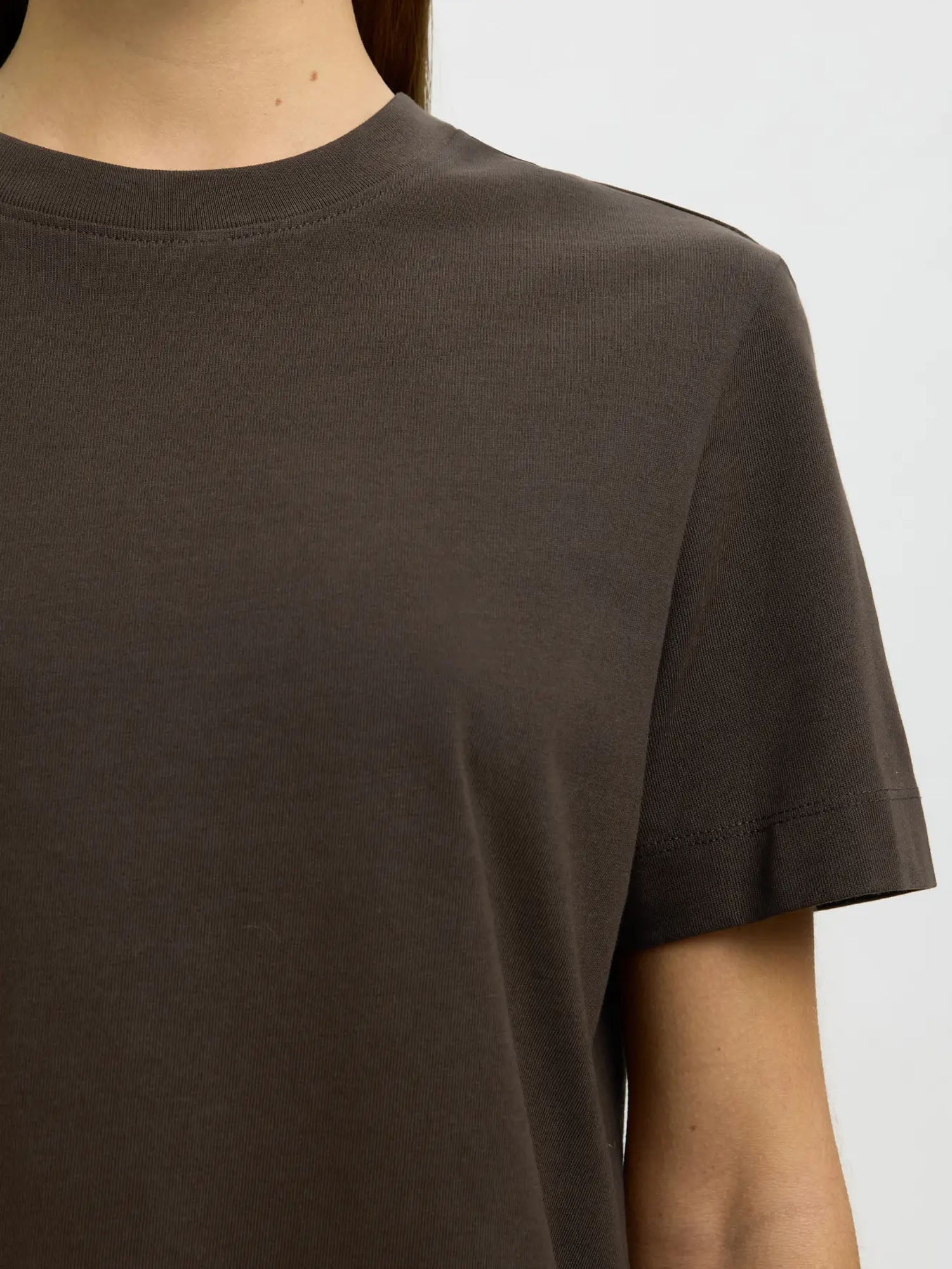 Selected Boxy Tee NOOS Marrone