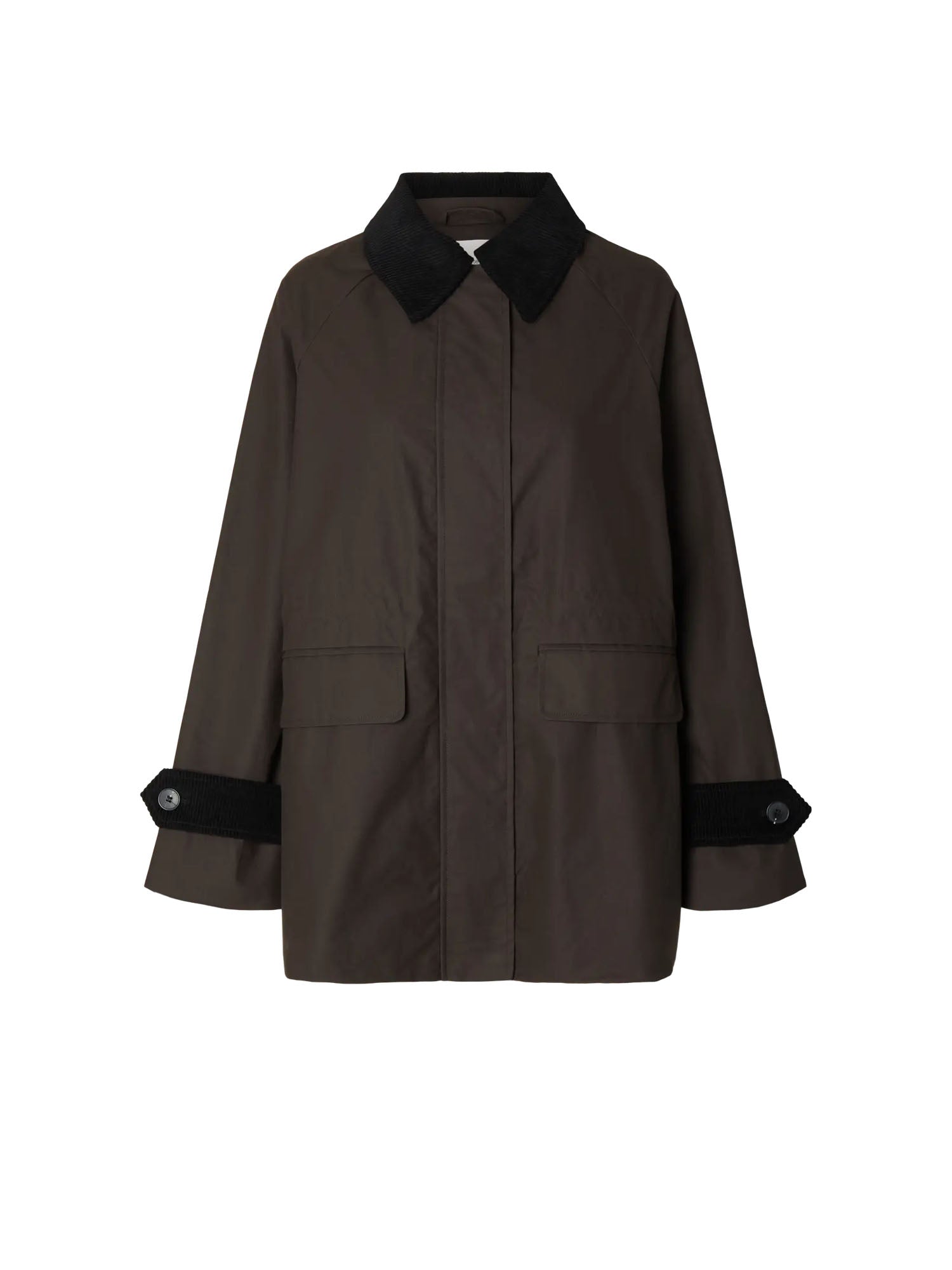 Selected Giacca SLWWILMA Waxed Marrone