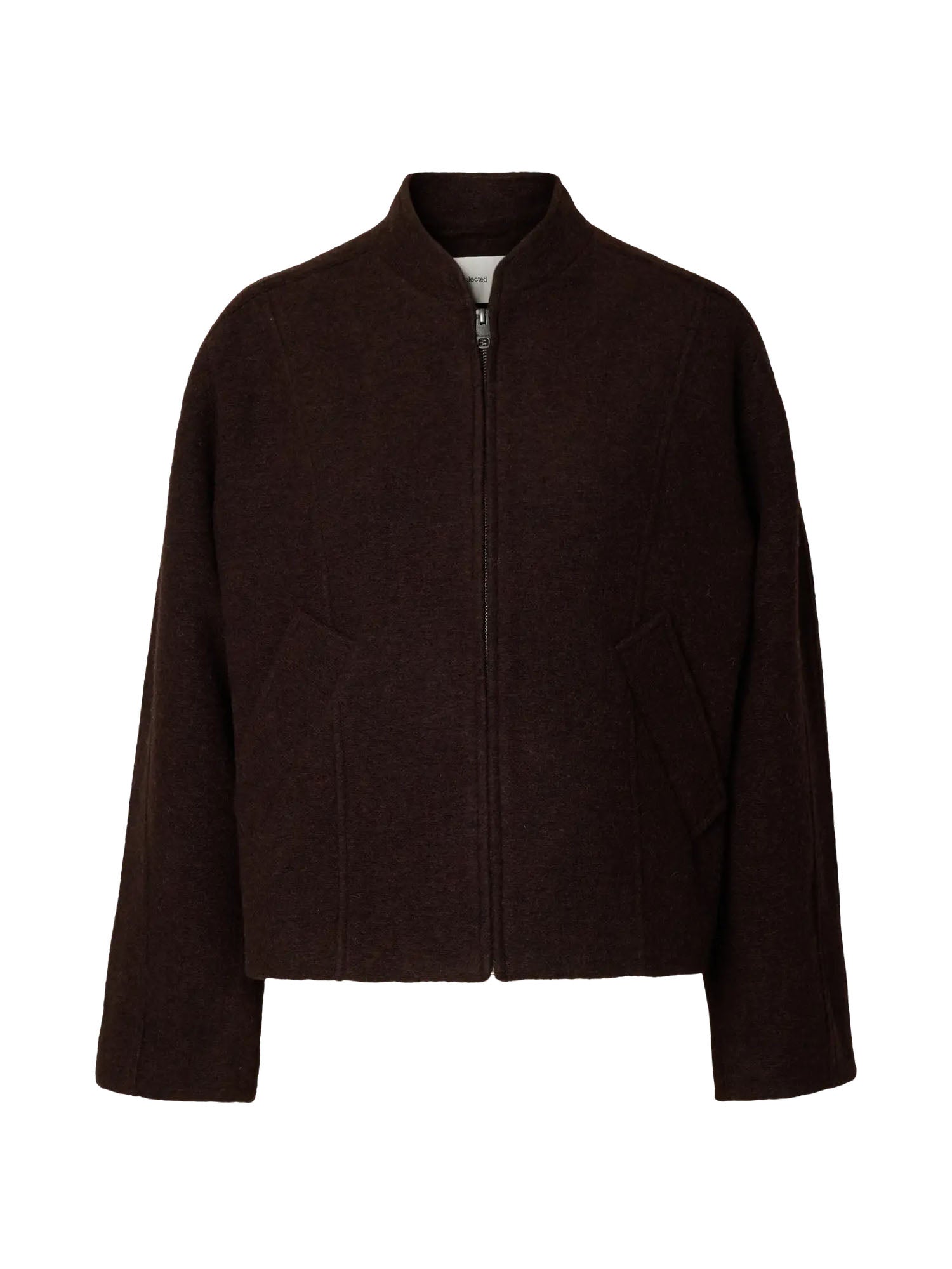Selected Jacqueline Wool Blend Jacket Marrone