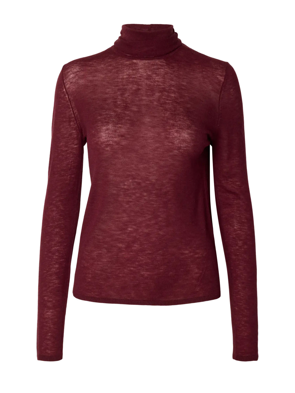 Selected SLWVendy Wool LS Knit Roll Neck Noos Bordeaux