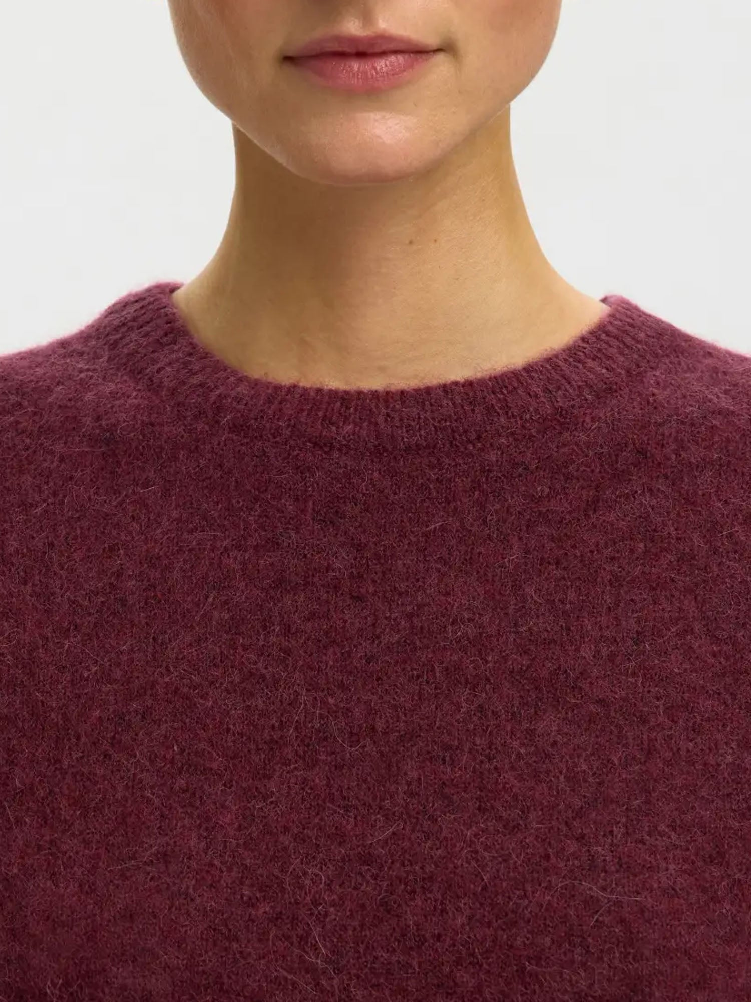 Selected Knit Vest Bordeaux