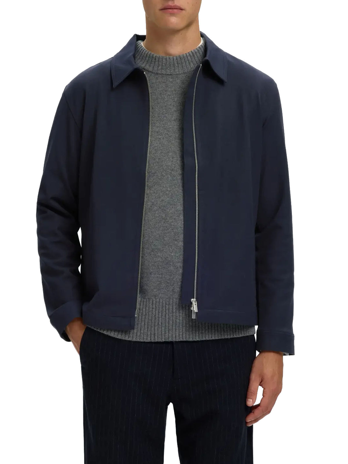 Selected Finn Zip Jacket Noos Blu