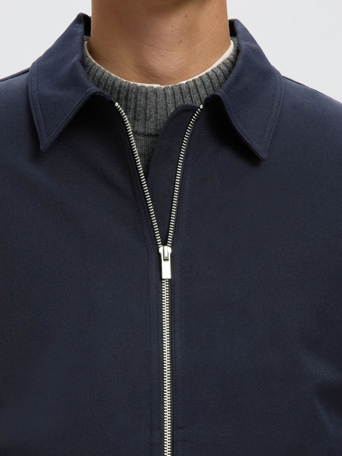 Selected Finn Zip Jacket Noos Blu