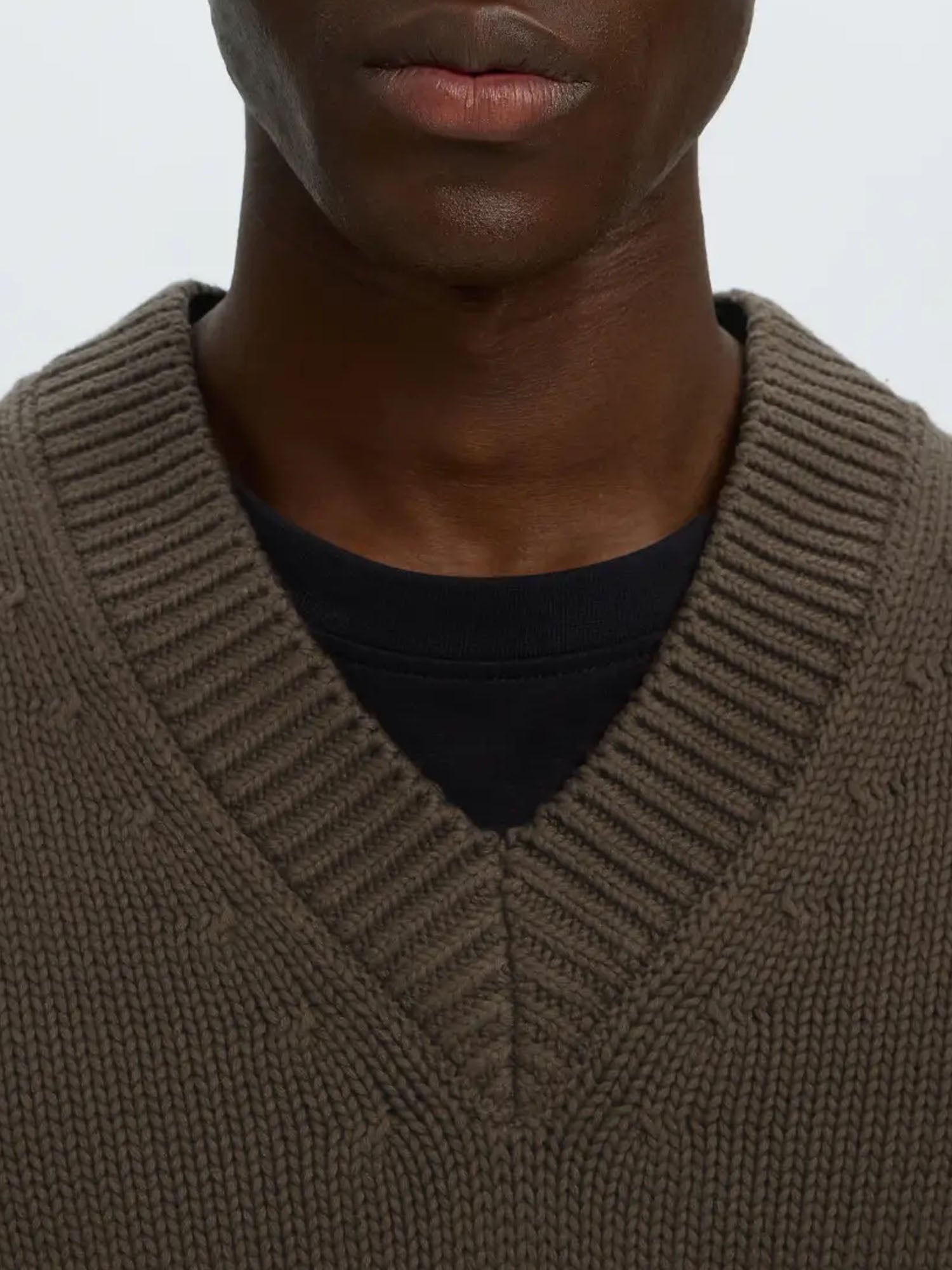 Selected Heavy Knit Vest Marrone