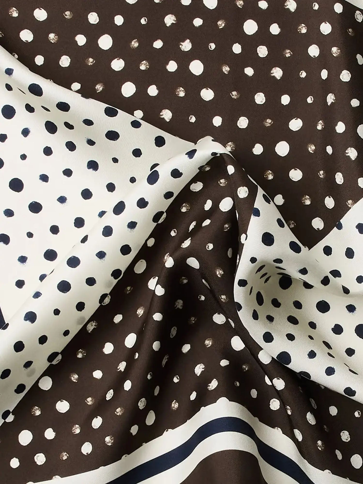 Selected Silk Scarf Marrone