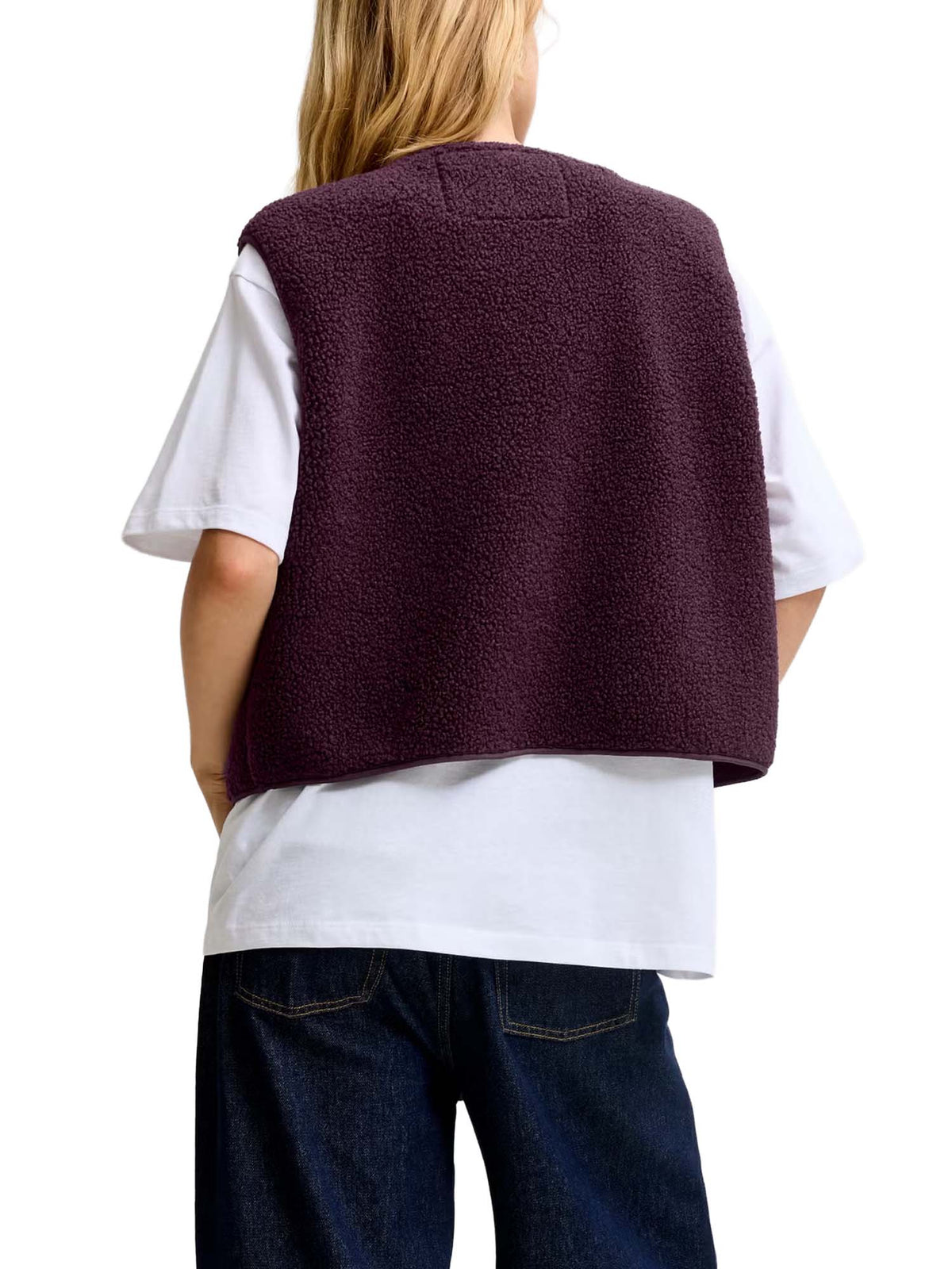 Jjxx Gilet JXVERA Teddy Bordeaux