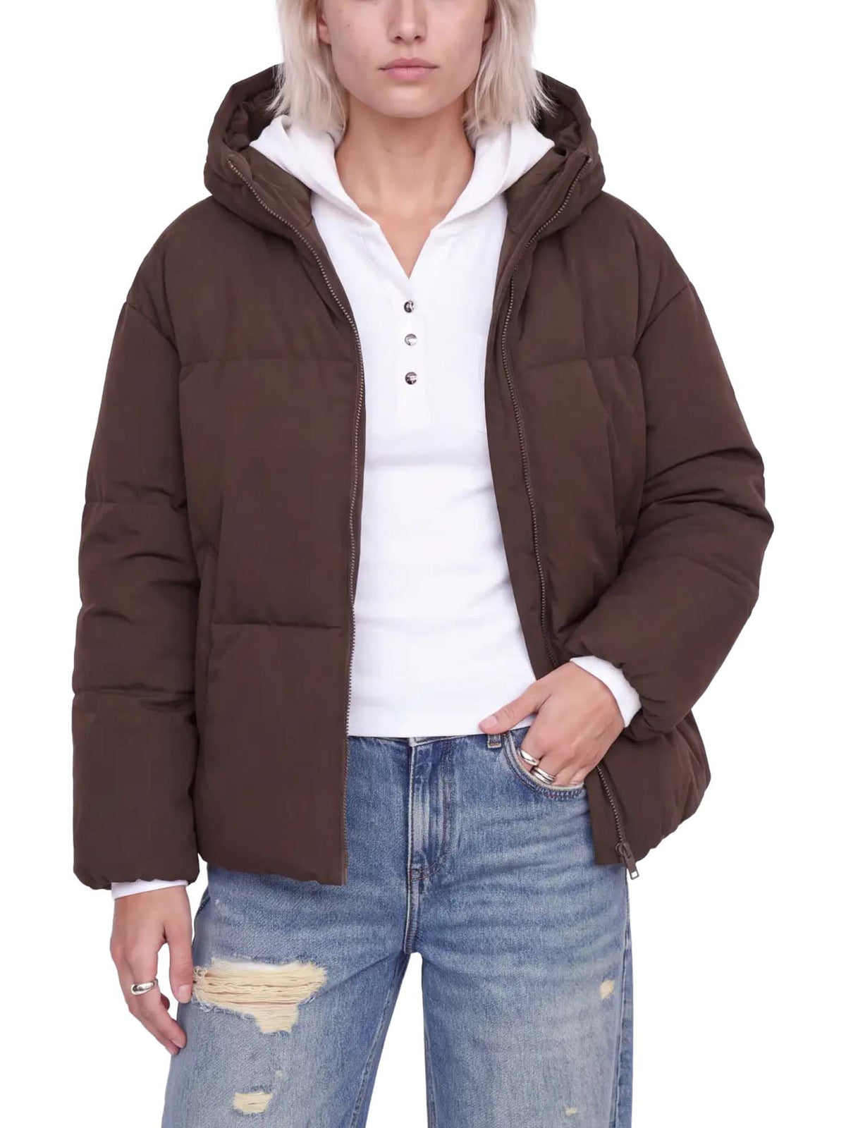 Jjxx Jxgalaxy Puffer Jacket Otw Marrone
