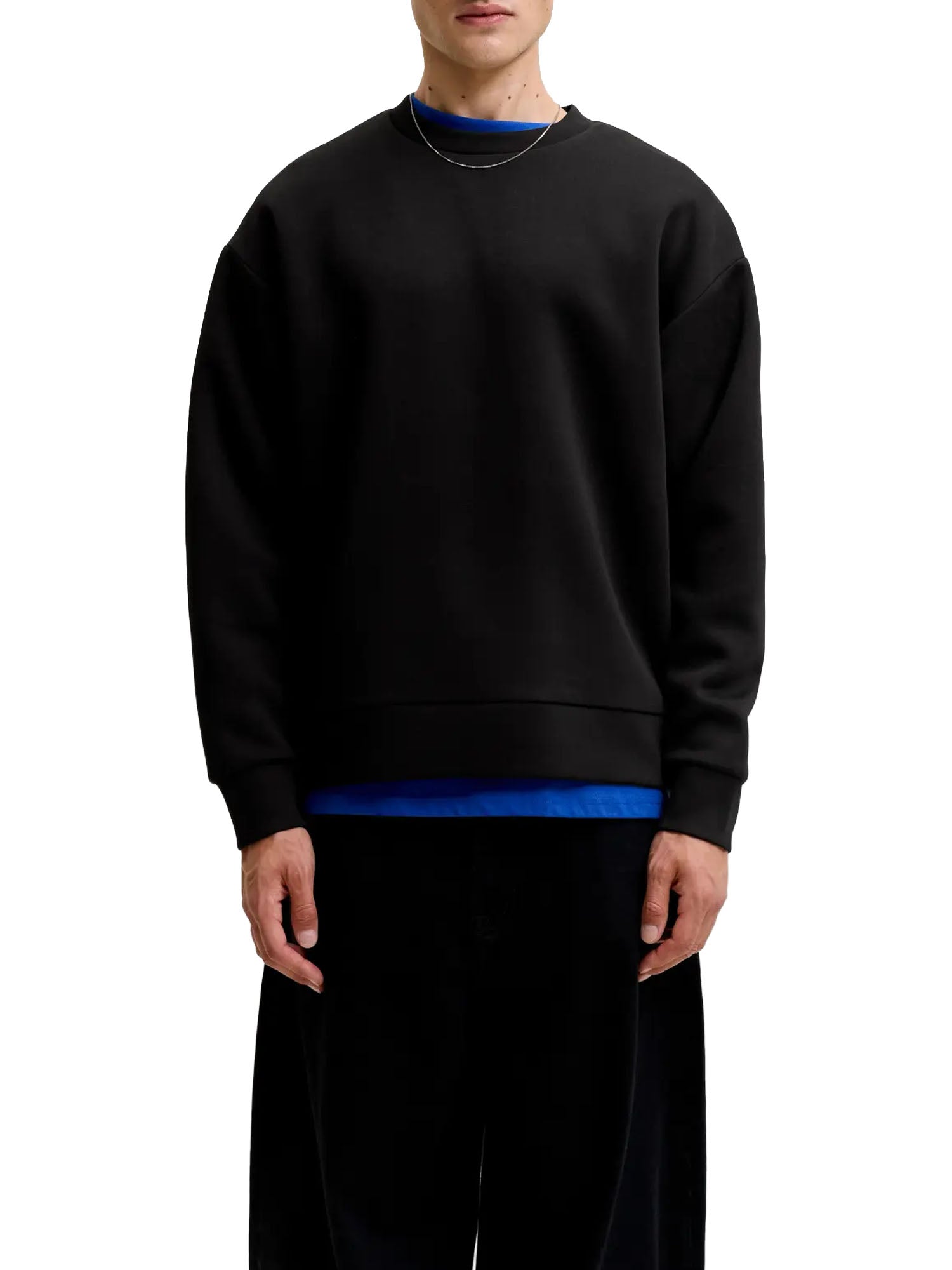 Jack & Jones Jjebarron Sweat Crew Neck Nero
