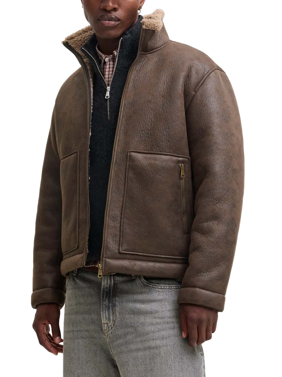 Jack & Jones Jorsalamanco Flight Jacket Sn Marrone