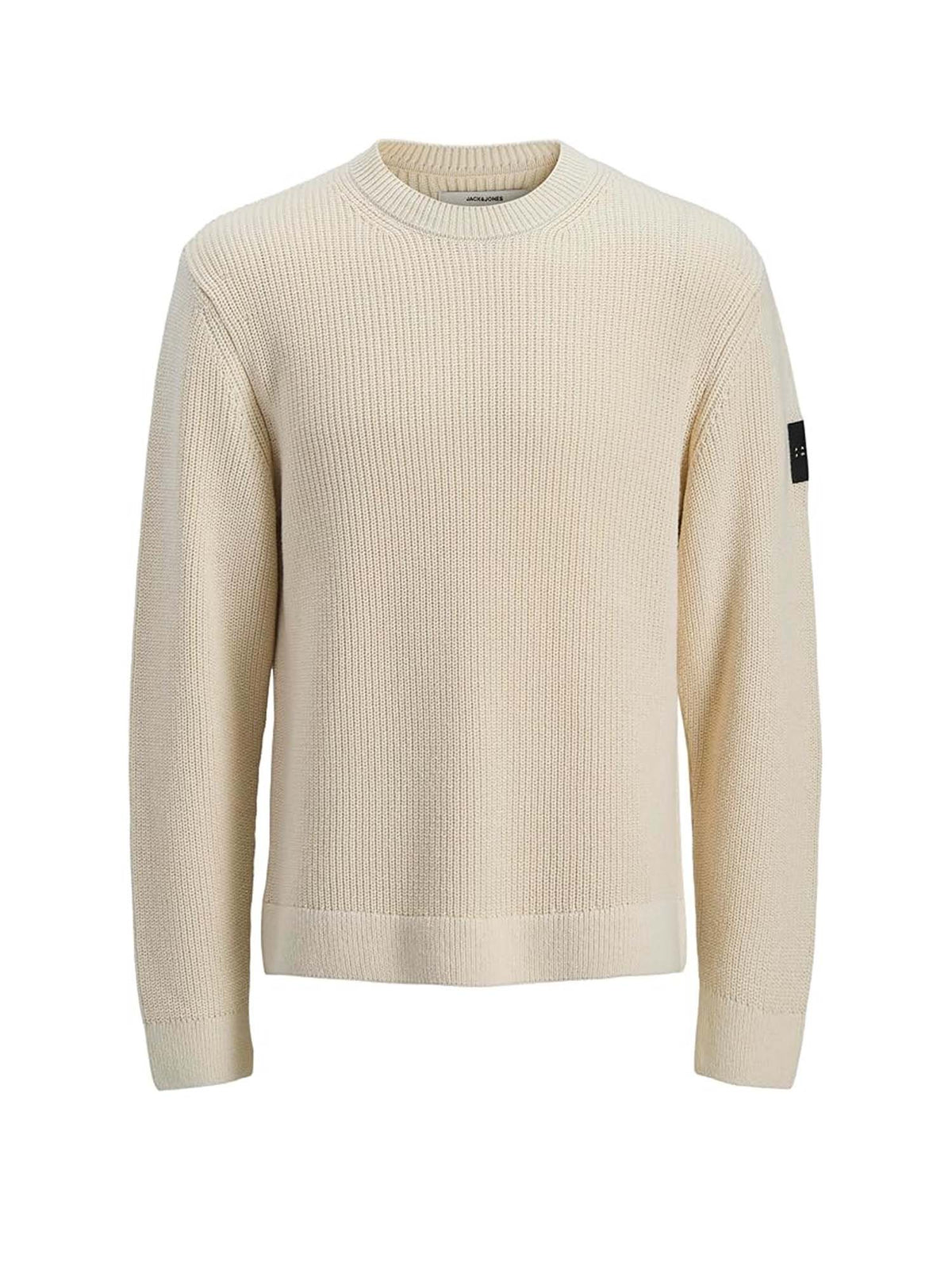 Jack & Jones Jcofusion Knit Label Crew Neck Grigio