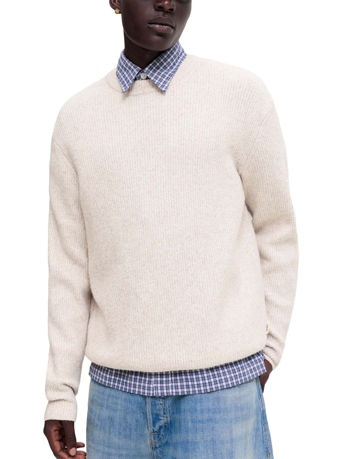 Jack & Jones JORFrederiksberg Ollie Knit Crew Neck Grigio