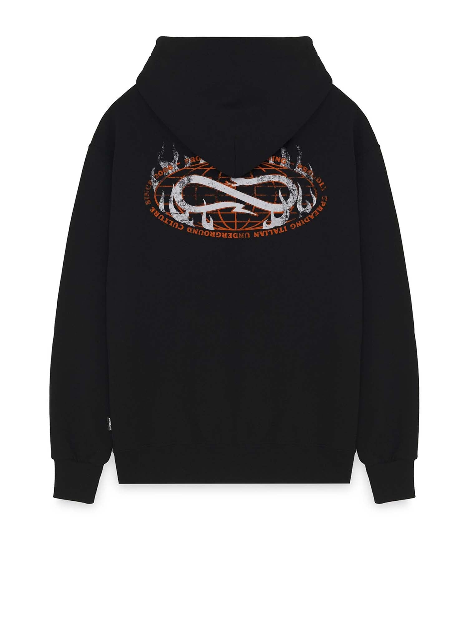 Propaganda Logo Planet Zip Hoodie Nero
