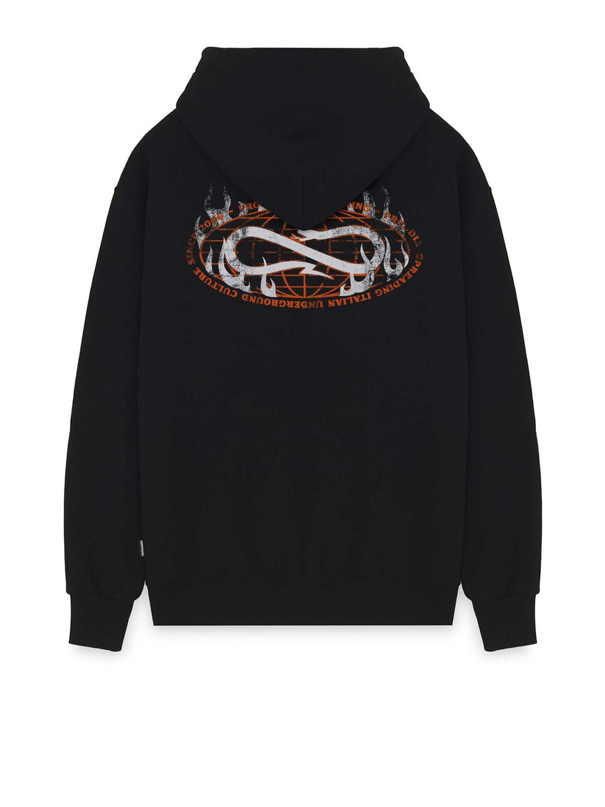 Propaganda Logo Planet Zip Hoodie Nero