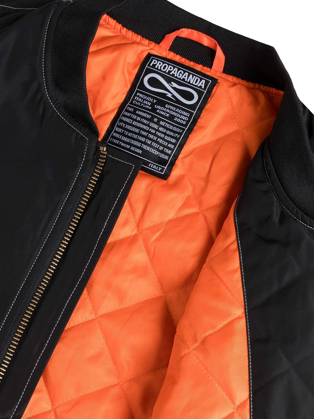 Propaganda Logo Atom Bomber Jacket Nero