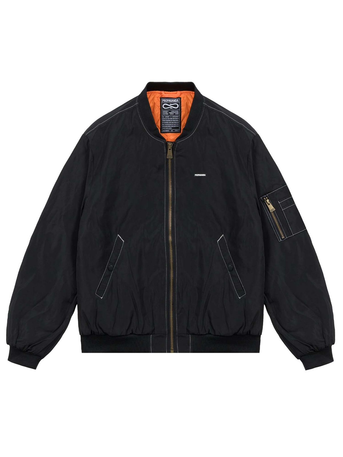 Propaganda Logo Atom Bomber Jacket Nero