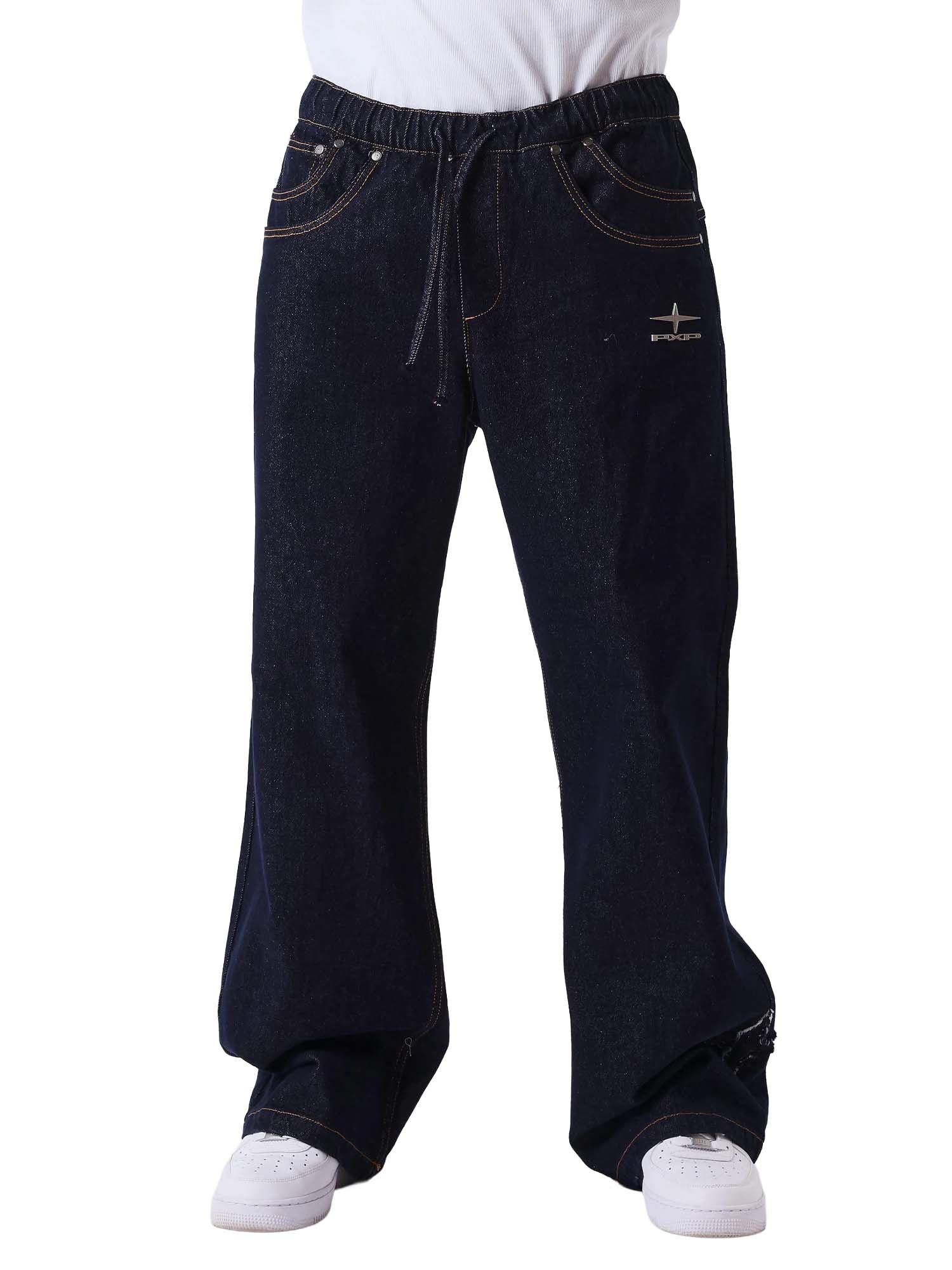 Project X Paris Pantalone in denim snow Blu