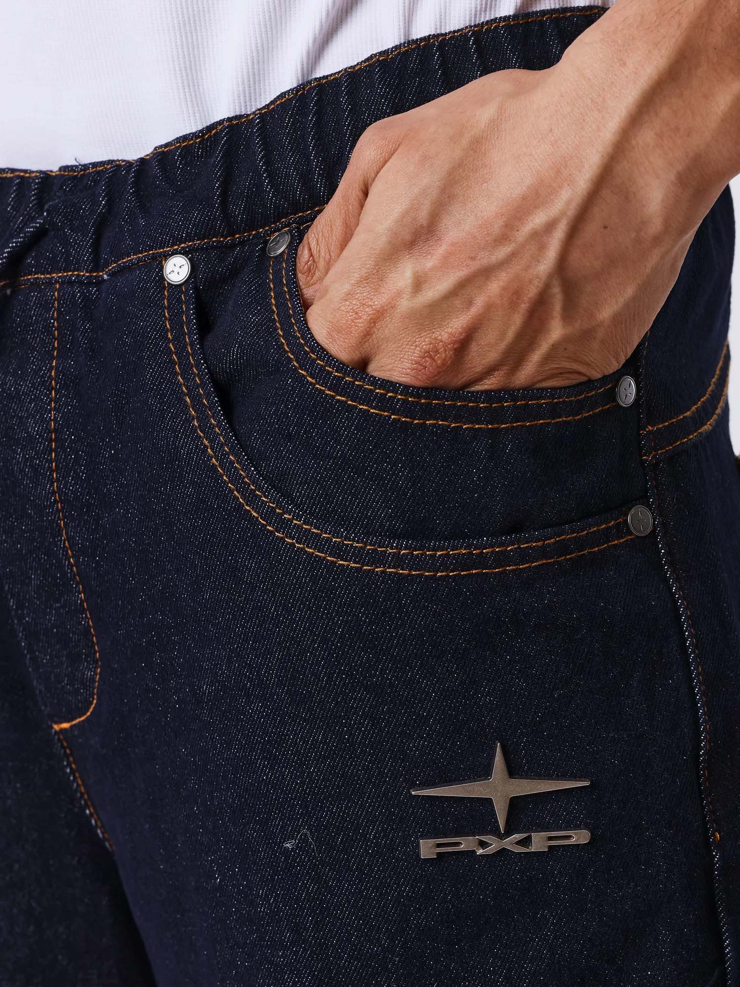 Project X Paris Pantalone in denim snow Blu