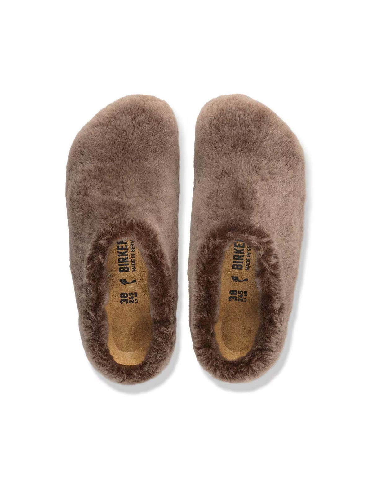 Birkenstock Amsterdam Wrapped Shearling Upper (Pelliccia) Grigio