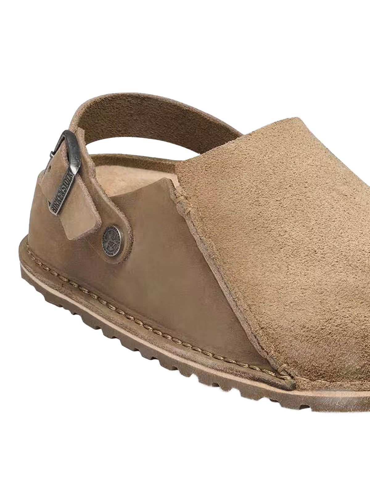 Birkenstock Lutry Premium Split Shearling (Nubuck Leather/Suede) Marrone