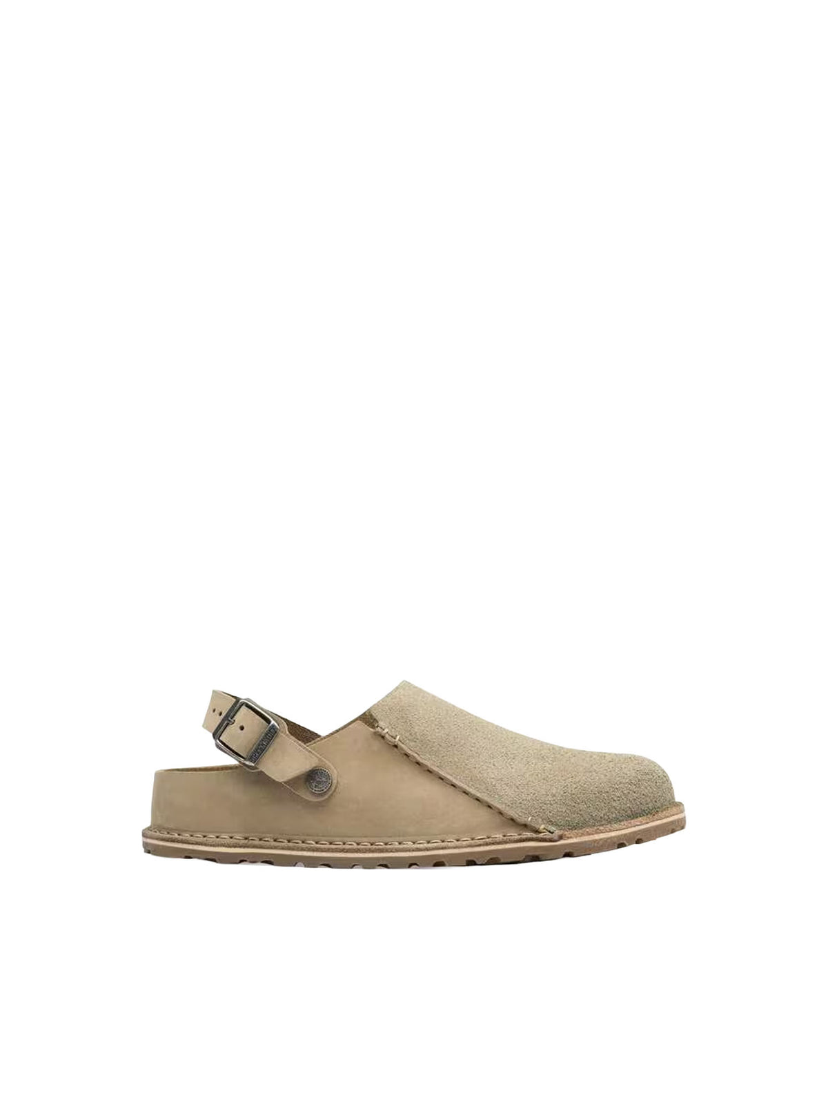 Birkenstock Lutry Premium Split Shearling (Nubuck Leather/Suede) Marrone