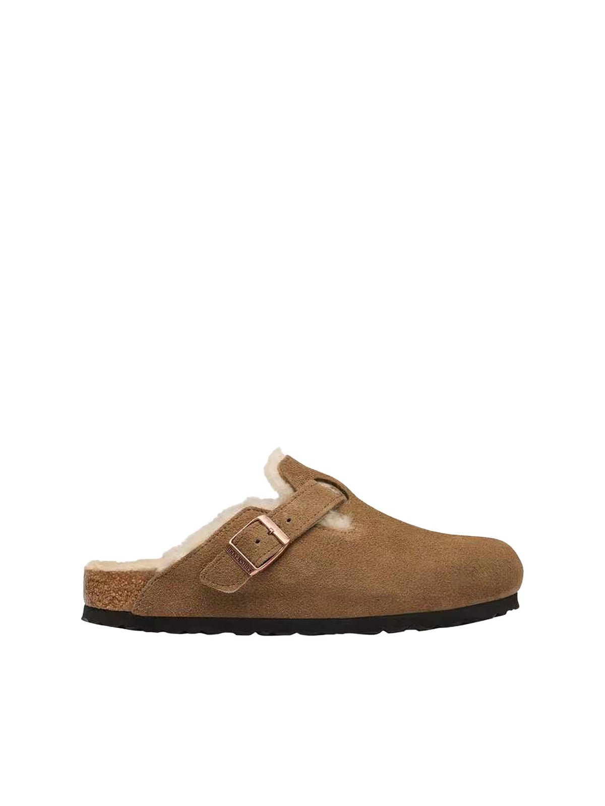 Birkenstock Boston pelliccia di agnello (Pelle scamosciata) Marrone