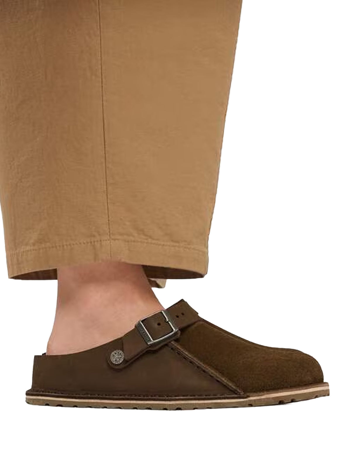 Birkenstock Lutry Premium Split Shearling Marrone