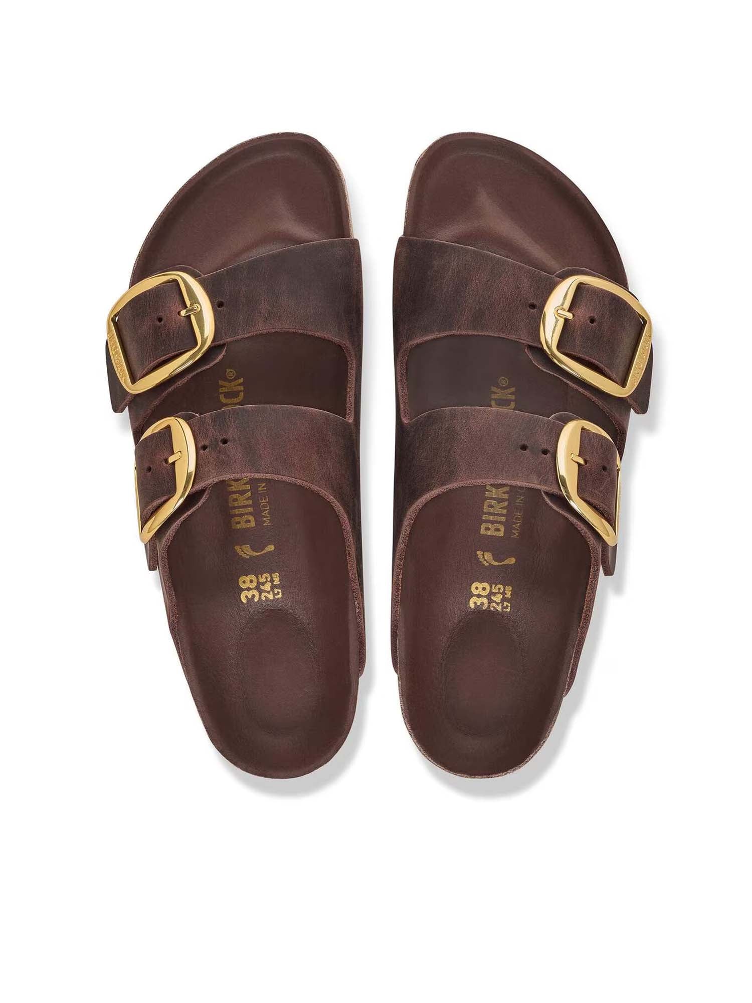 Birkenstock Arizona Big Buckle (Pelle oliata) Marrone