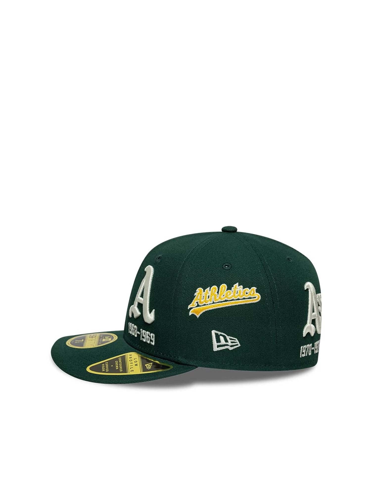 New Era Cappellino 59FIFTY Fitted Low Profile Athletics MLB Historic Verde