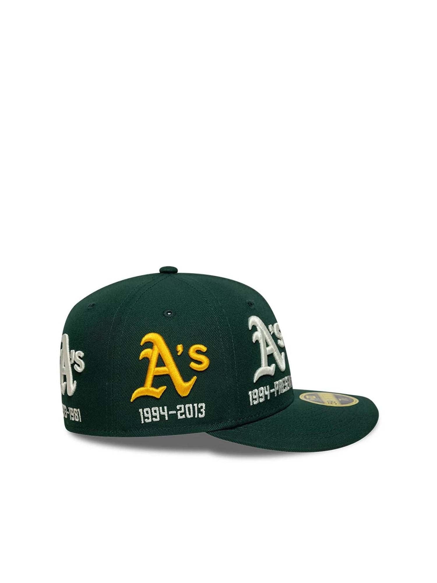 New Era Cappellino 59FIFTY Fitted Low Profile Athletics MLB Historic Verde