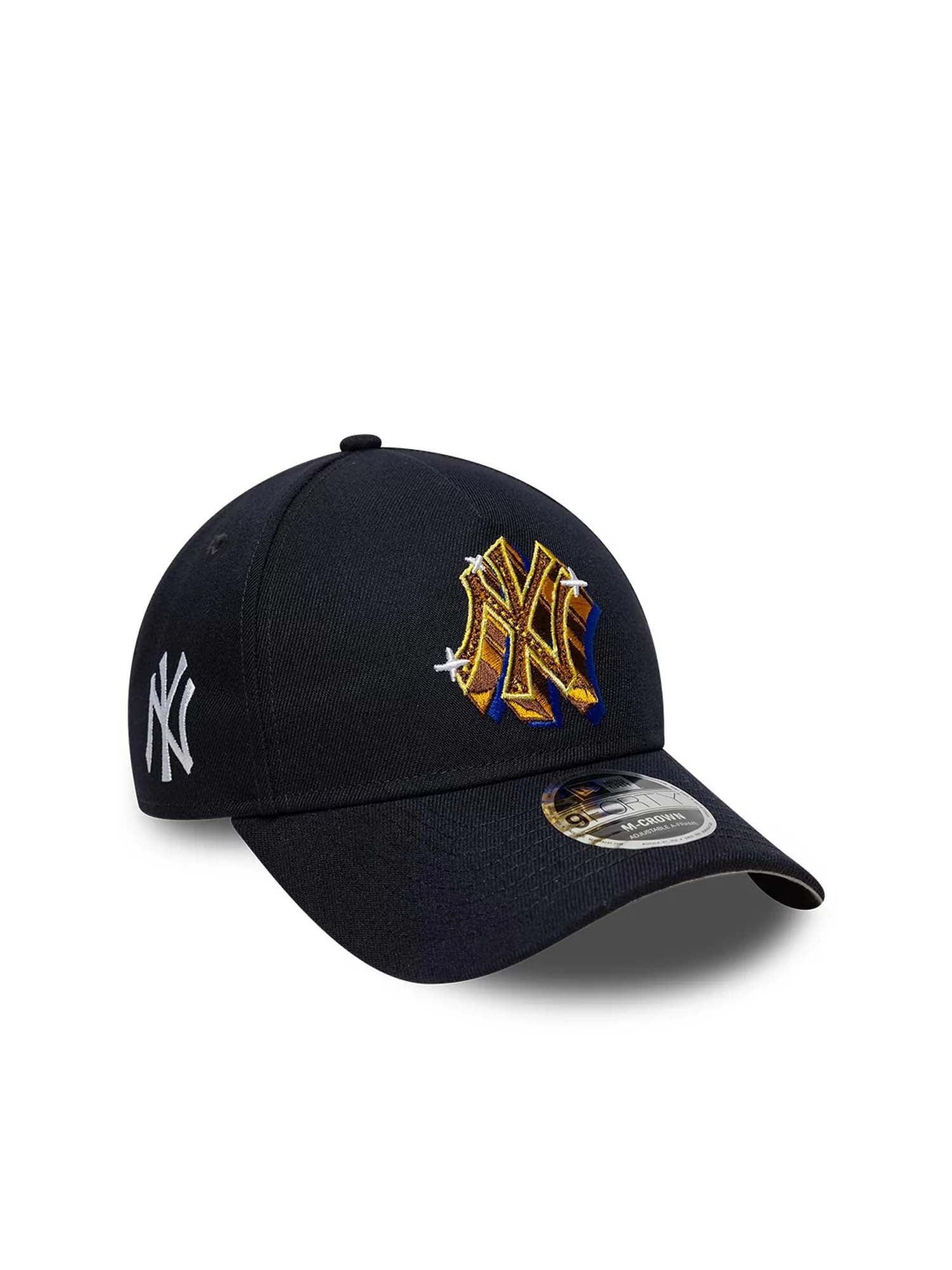 New Era Cappellino 9FORTY M-Crown A-Frame New York Yankees MLB Emblem Blu