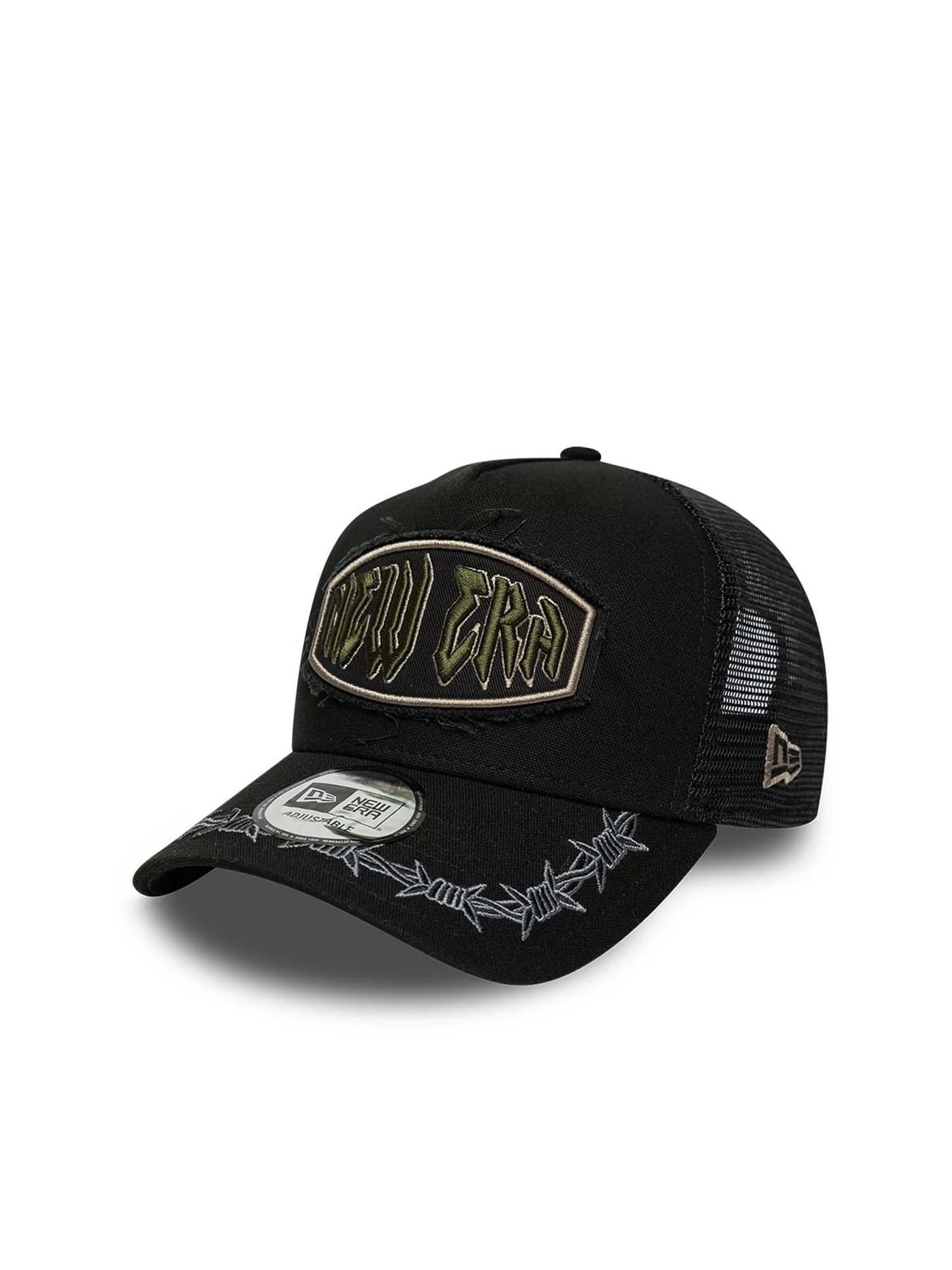 New Era Cappellino 9FORTY E-Frame Trucker New Era Distressed Patch Nero