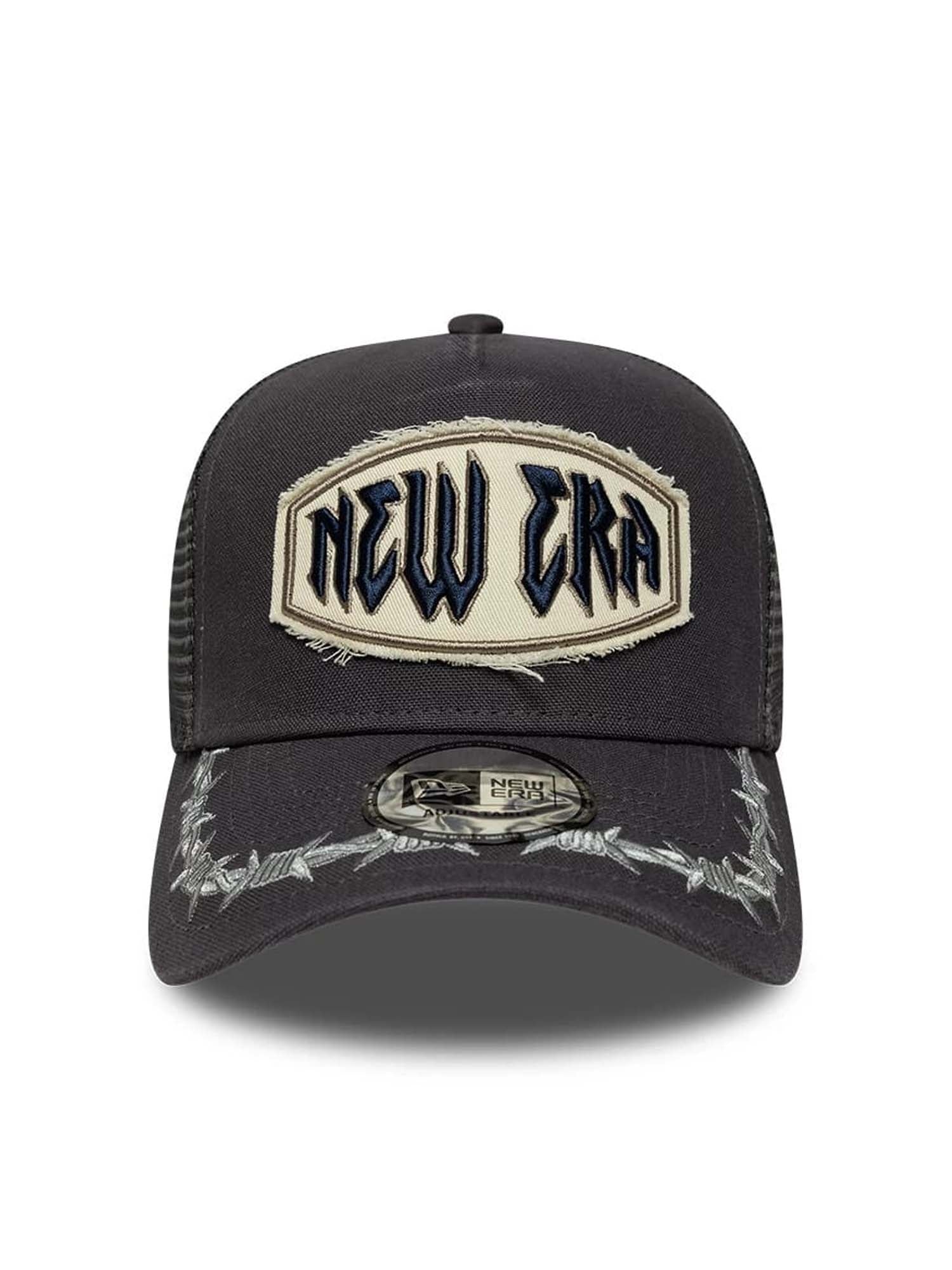 New Era Cappellino 9FORTY E-Frame Trucker New Era Distressed Patch Nero