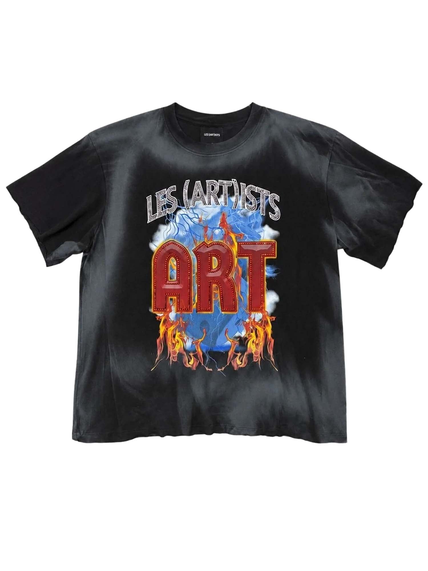 Les (art)ists T-shirt “Les Artists Flame” Nero