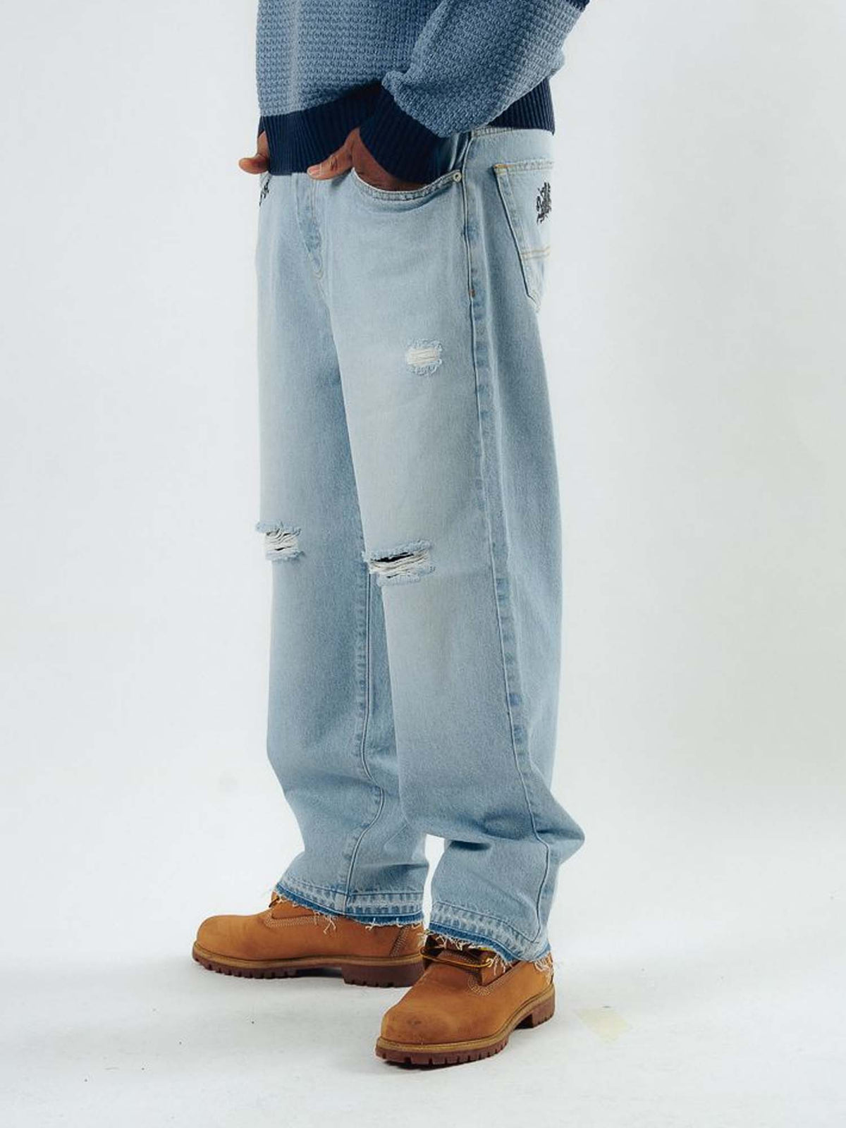 Iuter Courage Baggy Denim Pants Blu