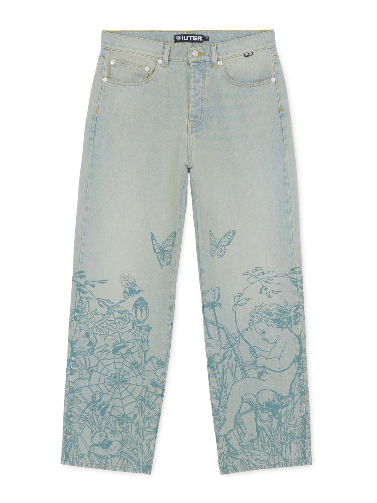 Iuter Symphony Loose Denim Pants Azzurro