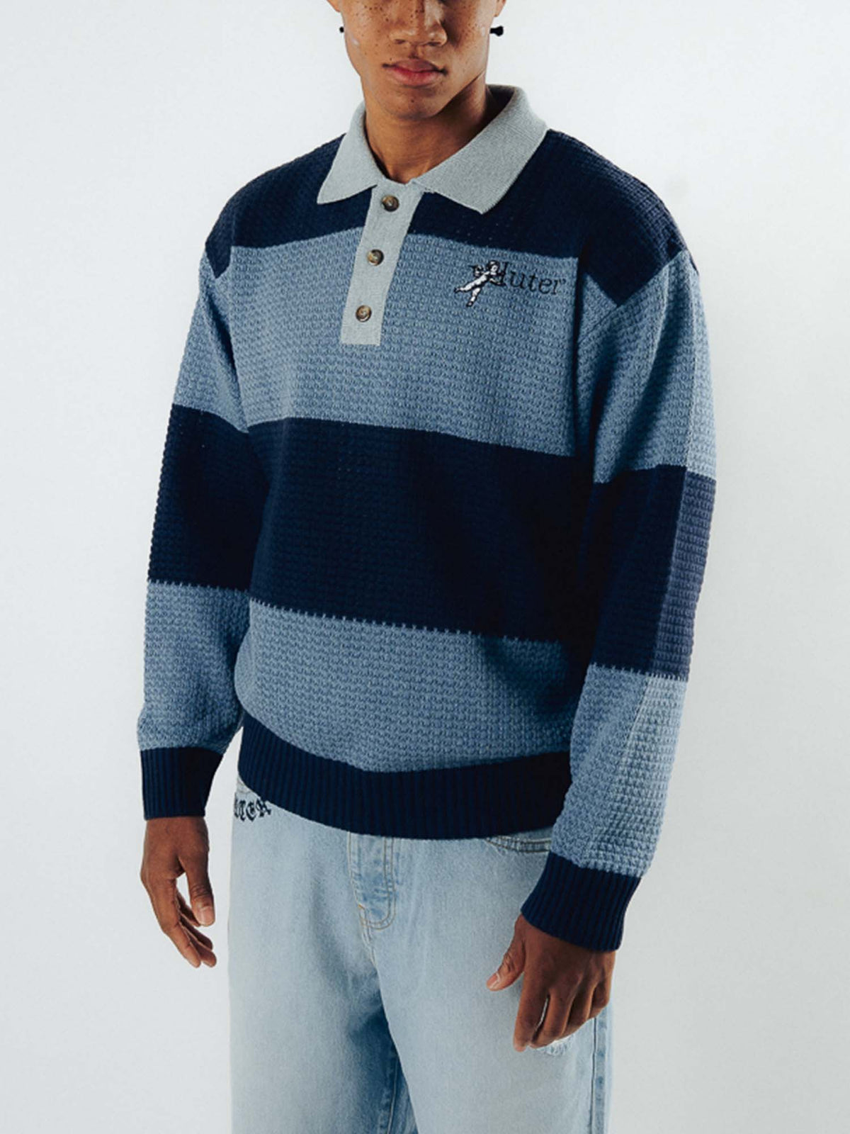 Iuter Polo a maniche lunghe Souls Knit Blu