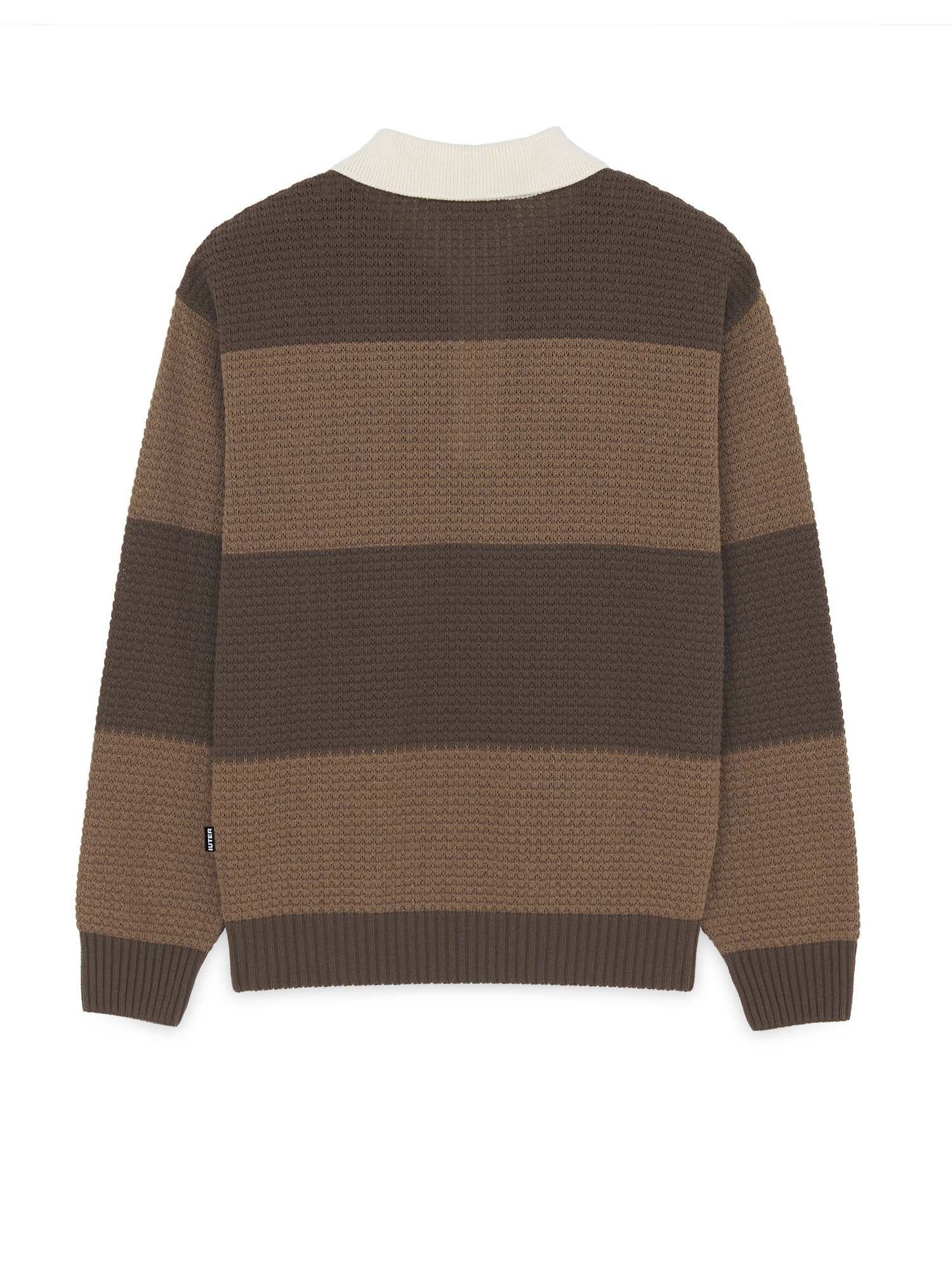 Iuter Polo a maniche lunghe Souls Knit Marrone