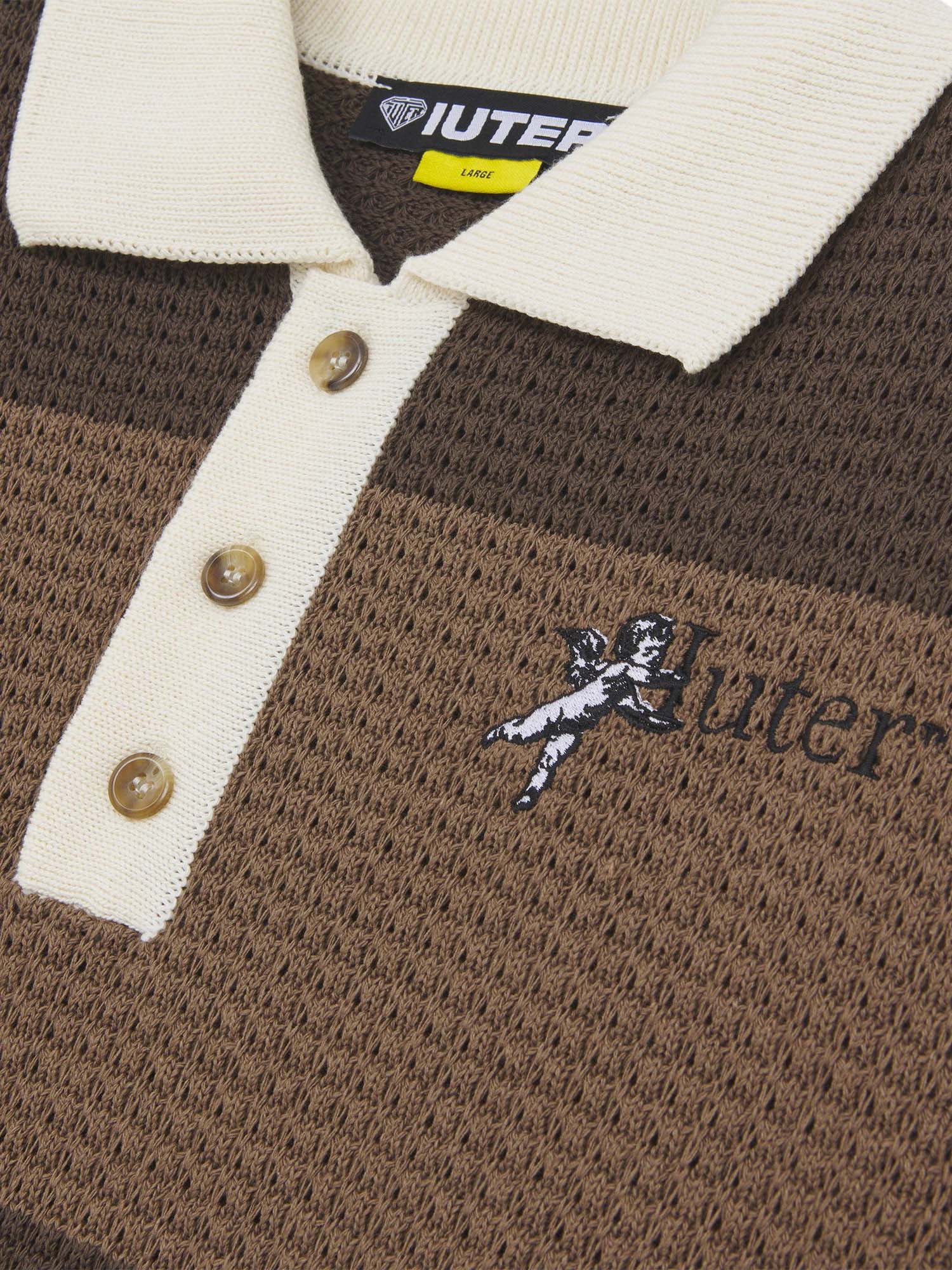 Iuter Polo a maniche lunghe Souls Knit Marrone