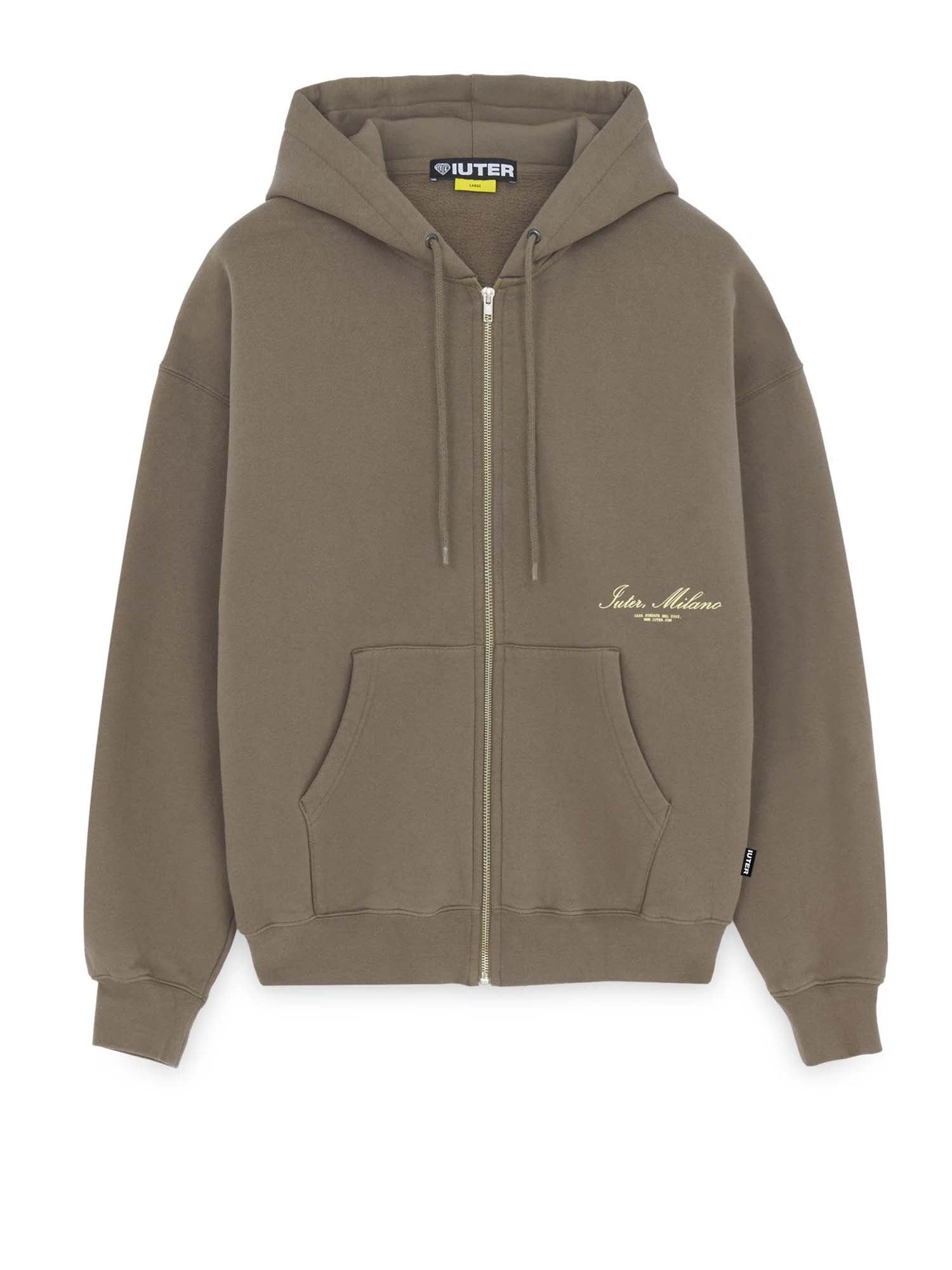 Iuter Felpa con Zip Tune Marrone