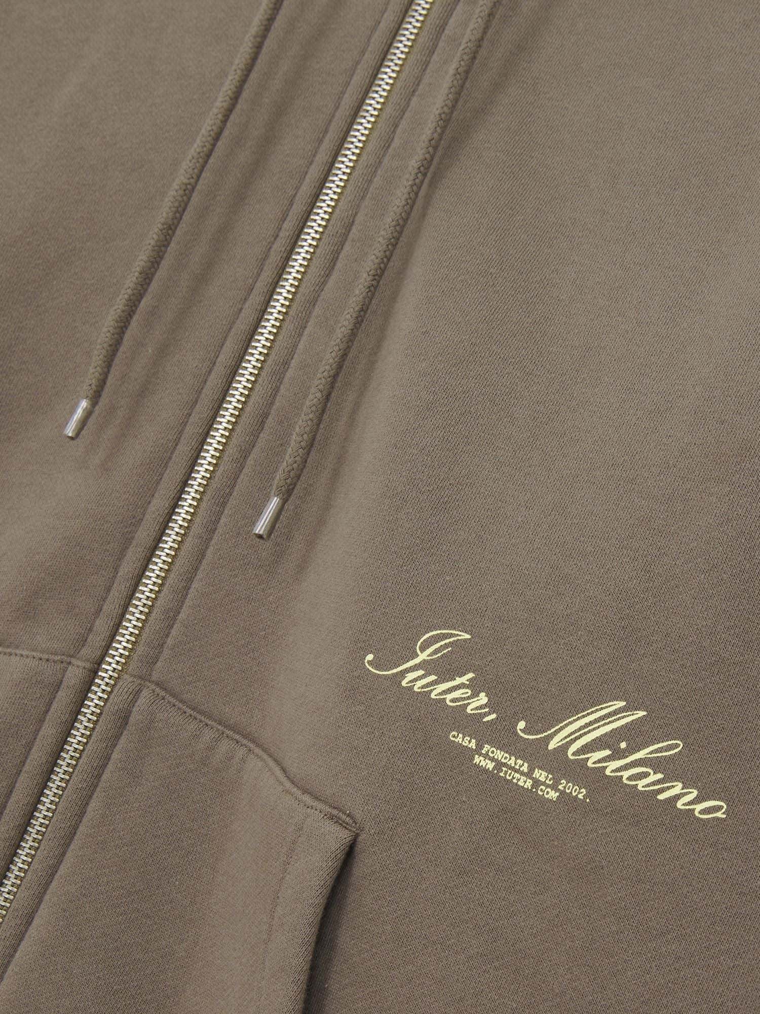 Iuter Felpa con Zip Tune Marrone