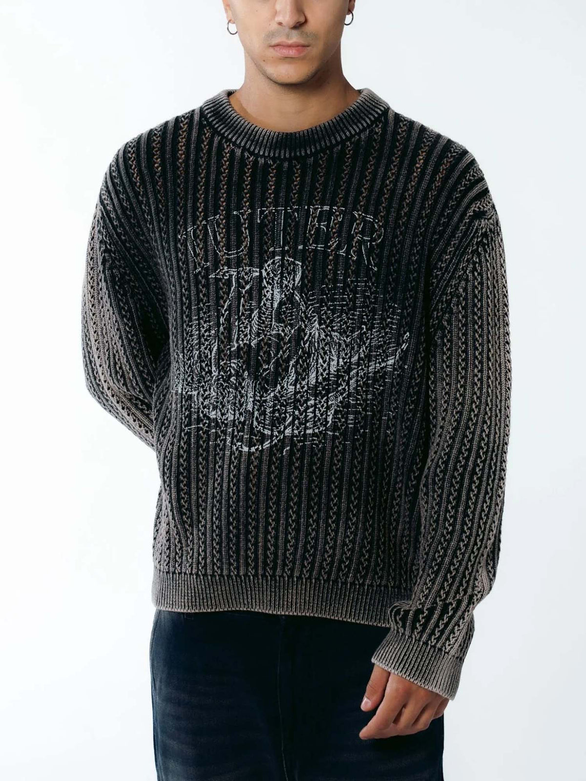 Iuter Damage Marble Jumper Nero