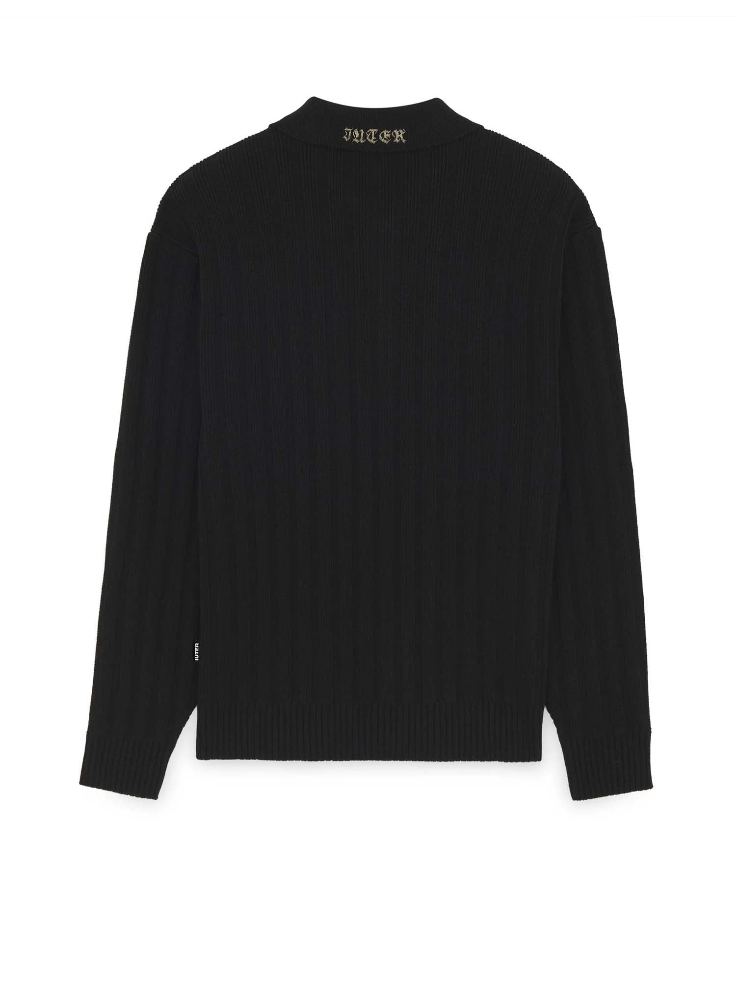 Iuter Polo Courage Half Zip Knit Nero